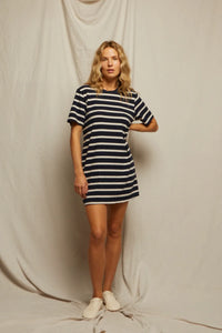 navy natural stripe